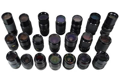 Lot 1203 - A Large Selection of SLR Lenses.