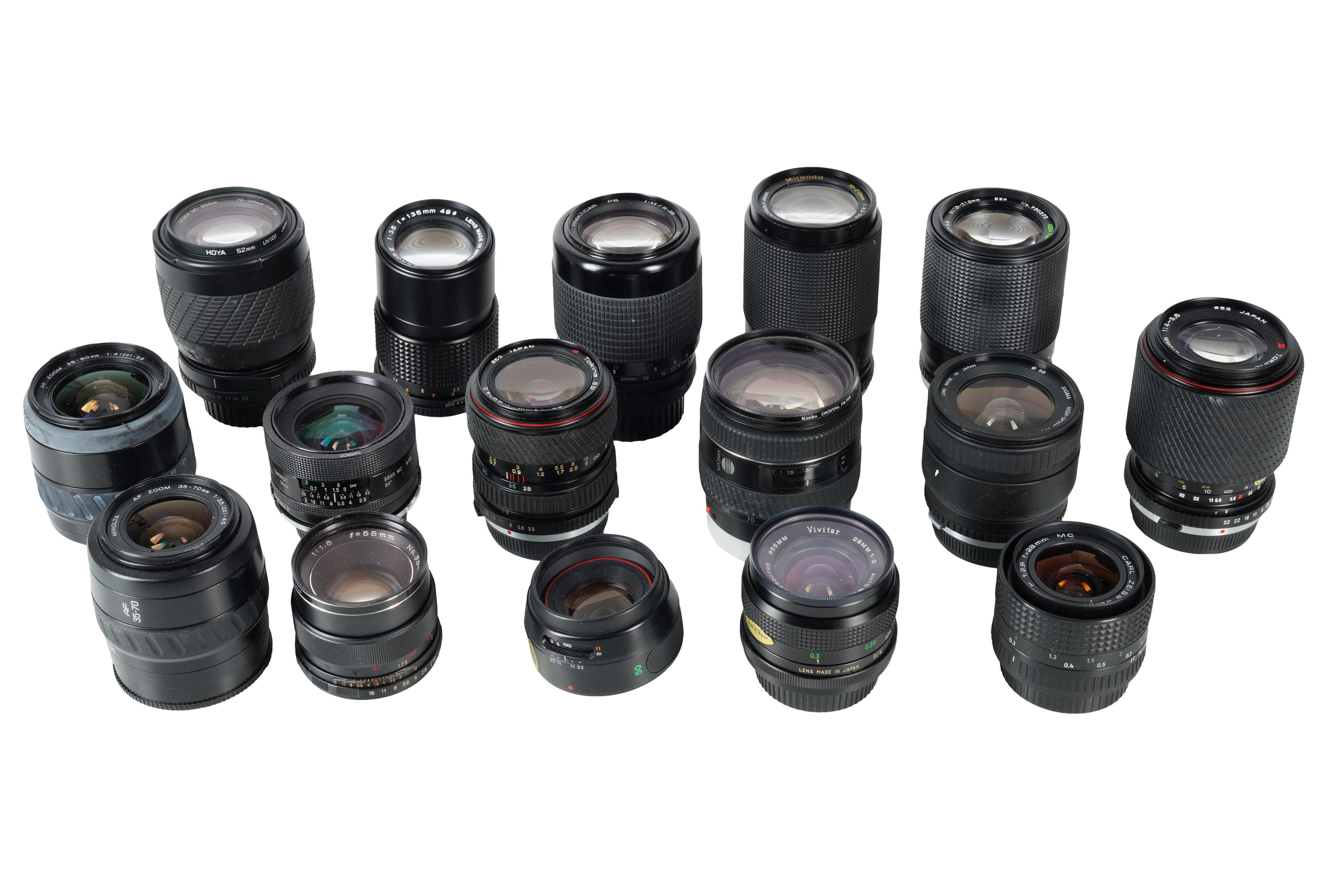Lot 313 A Large Selection of SLR Lenses.