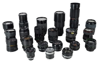 Lot 1206 - A Large Selection of SLR Lenses.