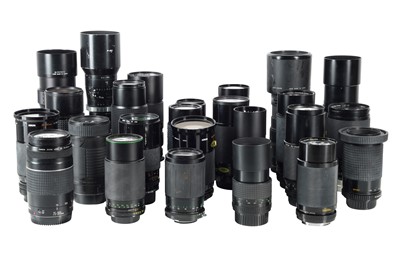 Lot 1287 - A Large Selection of SLR Lenses.