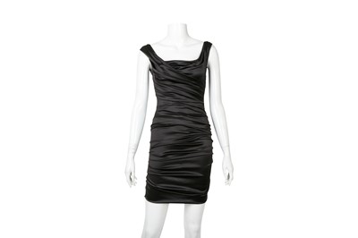 Lot 554 - Dolce & Gabbana Black Silk Sleeveless Dress - Size 36