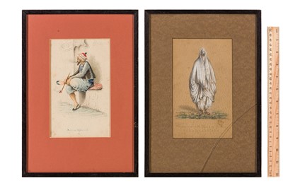 Lot 45 - Four costume studies, possibly Ottoman Turkey, 19th century