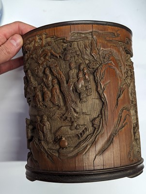 Lot 390 - A CHINESE BAMBOO BRUSH POT, BITONG