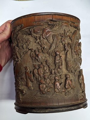 Lot 390 - A CHINESE BAMBOO BRUSH POT, BITONG