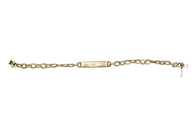 Lot 10 - A CURB LINK IDENTITY BRACELET