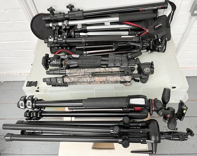 Lot 1345 - Benbo & Manfrotto Tripods, Plus Monopods & Heads.