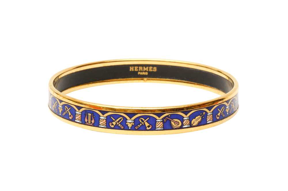 Lot 159 - Hermes Blue Musical Enamel Bangle