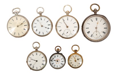 Lot 50 - A COLLECTION OF SEVEN POCKET WATCHES