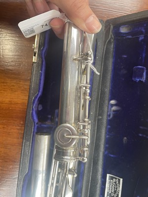 Lot 74 - A WILLIAM HAYNES SILVER FLUTE