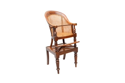 Lot 789 - A CHILDS VICTORIAN  MAHOGANY METAMORPHIC HIGH CHAIR