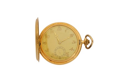 Lot 87 - AN EARLY 20TH CENTURY 14K GOLD POCKET WATCH