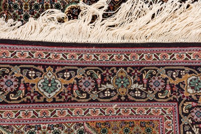 Lot 5 - A PAIR OF VERY FINE PART SILK TABRIZ RUGS, NORTH-WEST PERSIA
