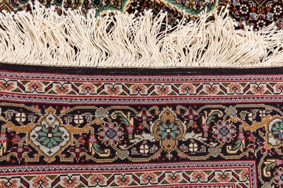 Lot 5 - A PAIR OF VERY FINE PART SILK TABRIZ RUGS, NORTH-WEST PERSIA