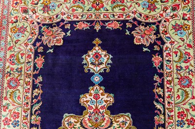 Lot 10 - AN EXTREMELY FINE SILK QUM RUG, CENTRAL PERSIA