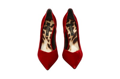 Lot 35 - Roberto Cavalli Red Eugenie Heeled Pump - Size 38