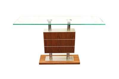 Lot 748 - A CONTEMPORARY RECTANGULAR CONSOLE TABLE