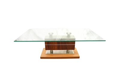 Lot 414 - A CONTEMPORARY RECTANGULAR COFFEE TABLE