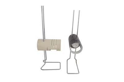 Lot 68 - A PAIR OF ITALIAN 'TROMBONE' TABLE LAMPS