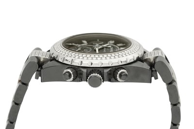 Lot 17 - CHANEL J12  CHRONOGRAPH DIAMOND BRACELET WATCH