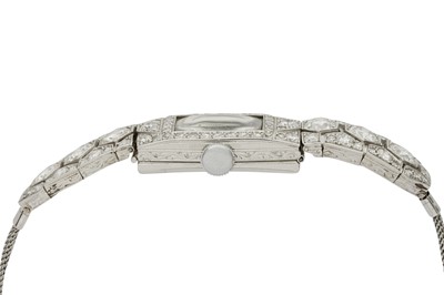 Lot 80 - ASPREY. AN ART DECO DIAMOND COCKTAIL WATCH