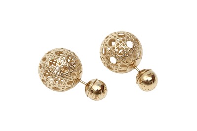 Lot 367 - Dior Tribales Cannage Piereced Earrings