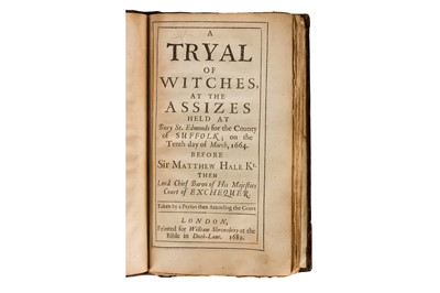 Lot 236 - Witchcraft.  [Hale (Mathew)] A Tryal of Witches, at the Assizes...1682