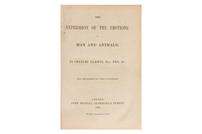 Lot 156 - Bacon. 
The Expression of the Emotions in Man, and Animal, first ed. 1872