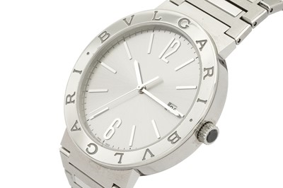 Lot 25 - BVLGARI. BVLGARI STAINLESS STEEL WRISTWATCH