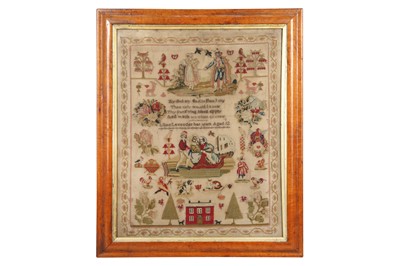 Lot 390 - A LARGE SAMPLER, MID 19TH CENTURY