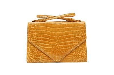 Lot 14 - λ Bottega Veneta Ochre Crocodille Top Handle Bag