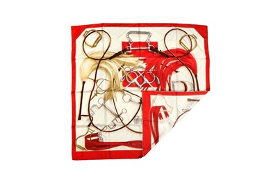 Lot 44 - Hermes 'Projets Carres' Print Silk Scarf