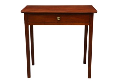 Lot 794 - A GEORGE III STYLE MAHOGANY SINGLE DRAWER SIDE TABLE