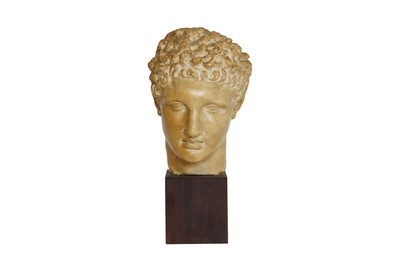 Lot 528 - A RESIN BUST OF HERMES