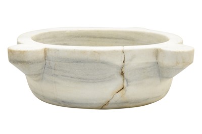 Lot 127 - A WHITE MARBLE BASIN