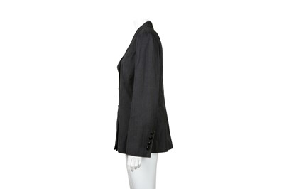 Lot 139 - Chanel Charcoal Grey Wool Herringbone Jacket