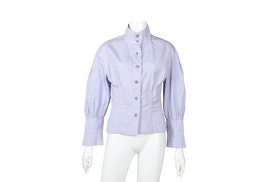 Lot 121 - Chanel Lavender Poplin Corset Shirt - Size 36