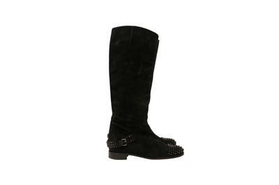 Lot 559 - Christian Louboutin Black Egoutina Long Boot - Size 41