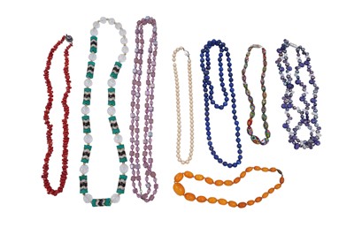 Lot 336 - A COLLECTION OF BEADED JEWELLERY