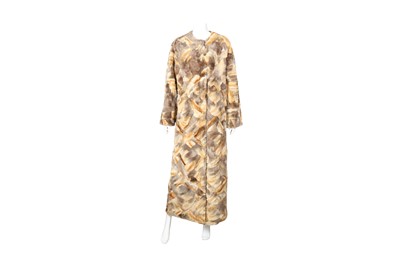 Lot 288 - Gibierre Donna Brown Sheared Fox Open Front Coat - Size 46