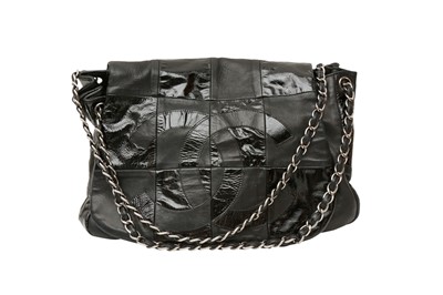 Lot 525 - Chanel Black Brooklyn Patchwork Accordion Flap Bag