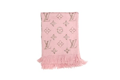 Lot 71 - Louis Vuitton Pink Wool Logomania Scarf