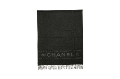 Lot 146 - Chanel Grey Cashmere 'Rue Cambon' Stole