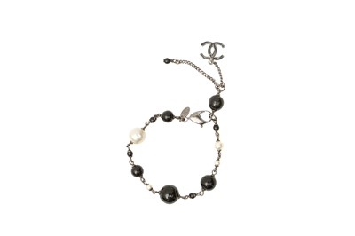 Lot 515 - Chanel Monochrome CC Pearl Bracelet