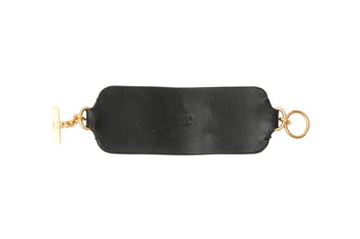 Lot 414 - Chanel Black CC Cuff Bracelet