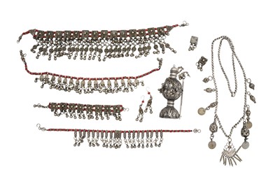 Lot 389 - A GROUP OF SILVER JEWELLERY FROM YEMEN