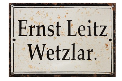 Lot 488 - LEITZ ENAMEL SIGN, 20th century