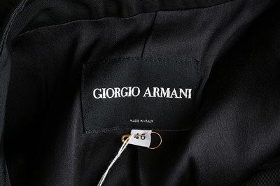 Lot 512 - Giorgio Armani Black Alpaca Military Jacket - Size 46