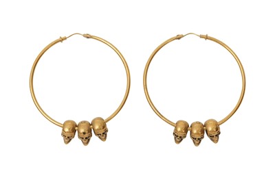 Lot 360 - Alexander McQueen Skull Hoop Pierced Earrings