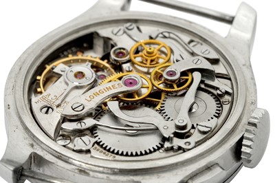 Lot 6 - A GENTS RARE LONGINES MONOPUSHER WRISTWATCH