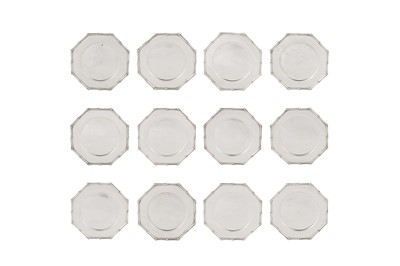 Lot 276 - A set of twelve American sterling silver dinner plates, New York circa 1970 by Tiffany and Co